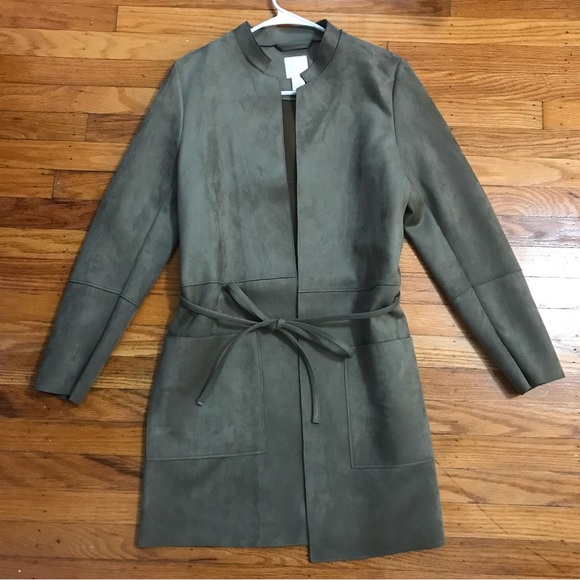 NWT H&M Olive Green Coat - Picture 1 of 9